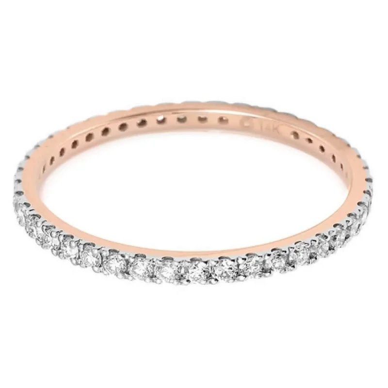 retro-style band ring-14kt Gold Diamond Eternity Wedding Band Rings