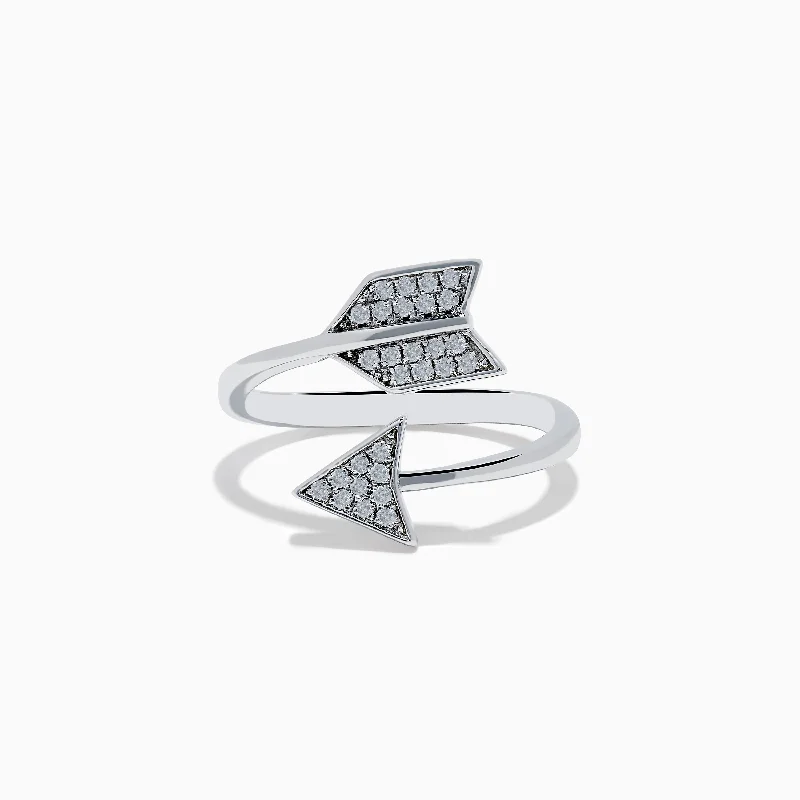 astral star ring-925 Sterling Silver Diamond Spiral Arrow Ring