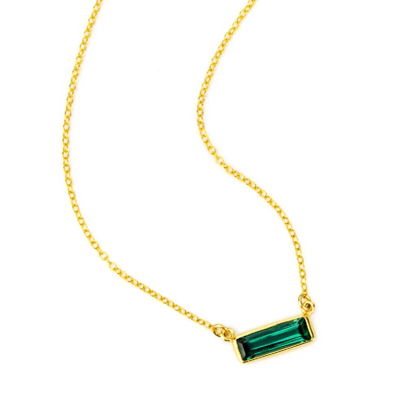 drifter turquoise necklace-Green Tourmaline Bar Necklace : Adira Series