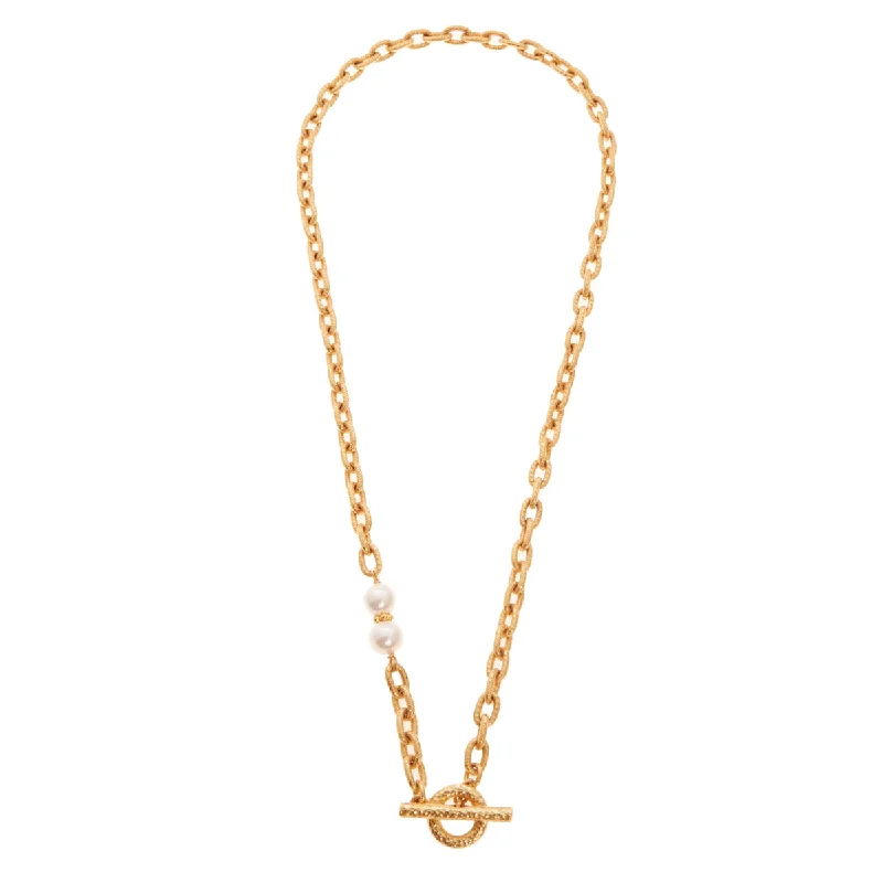 raw gold necklace-Andros Necklace