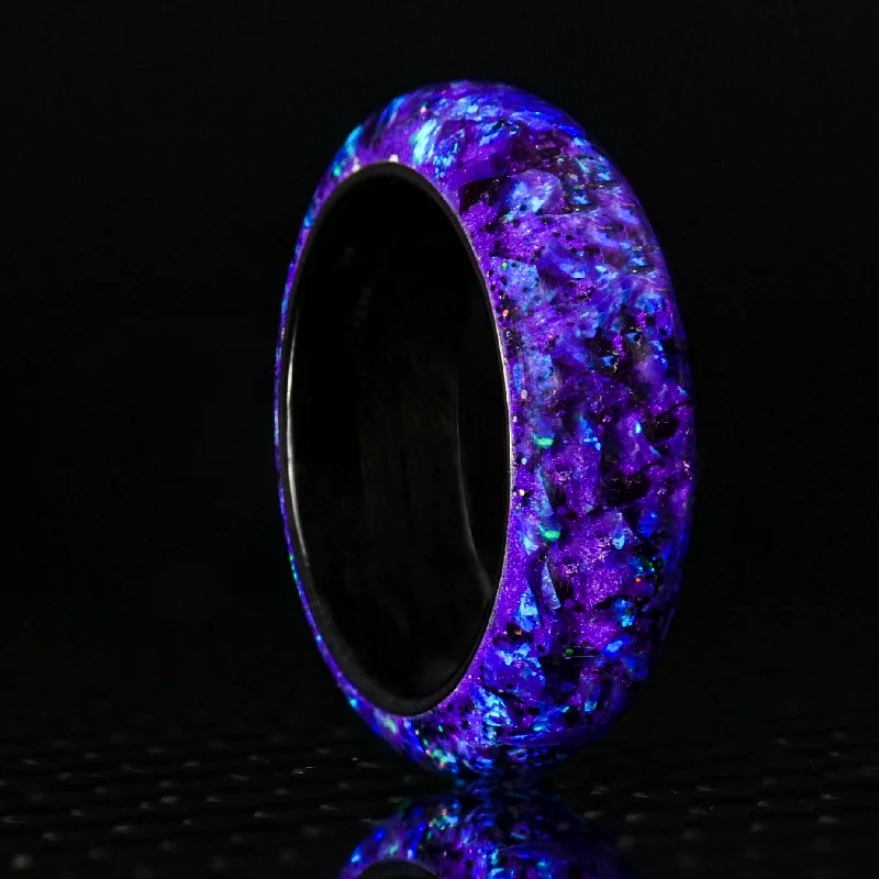 gothic topaz ring-Boundless Lavender Opal Glowstone Ring