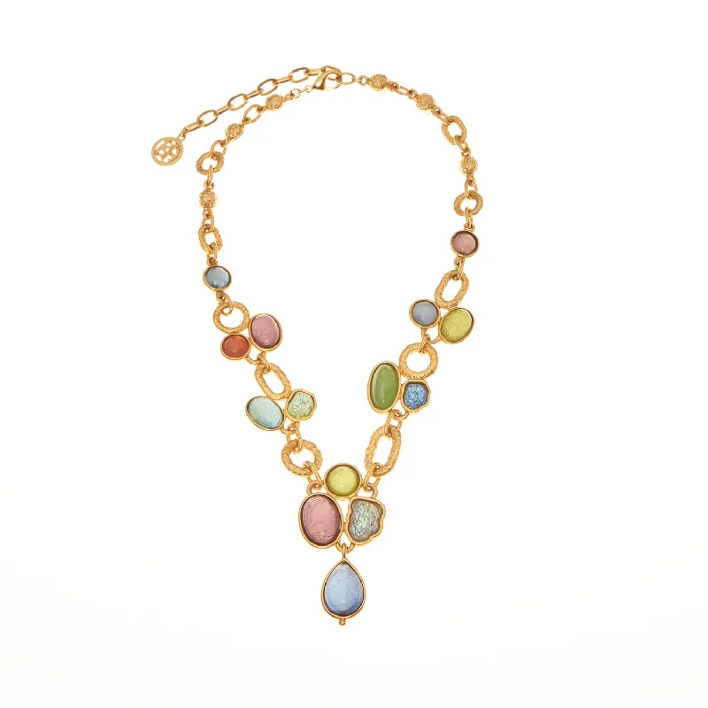 slender gold necklace-Brigitte Necklace