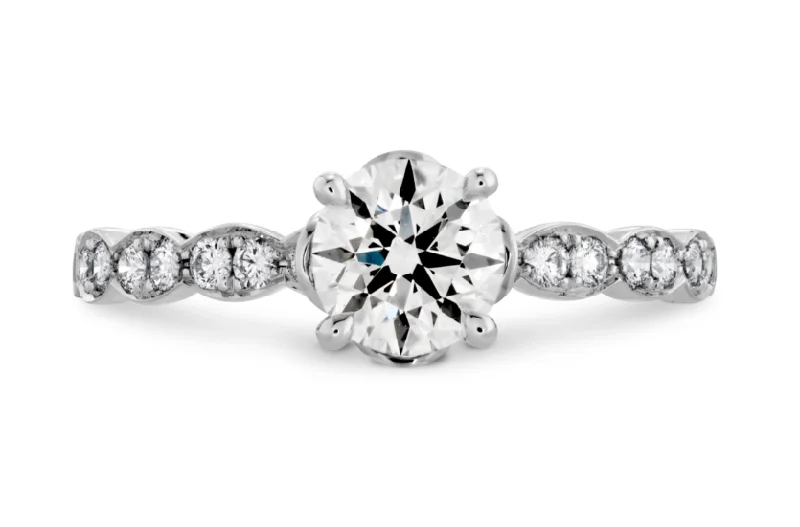 adaptable infinity ring-Hearts On Fire Lorelei 1.02 H-VS2 Round Brilliant Cut Diamond Engagement Ring