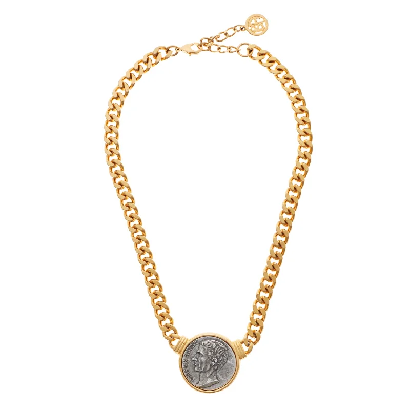 gold coil necklace-Hamish necklace