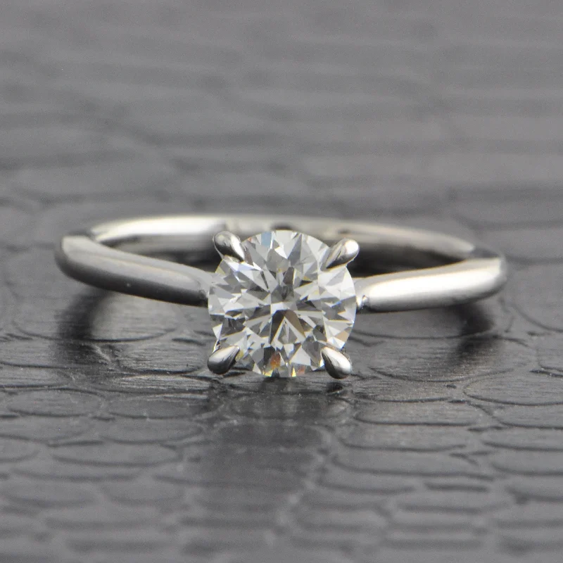 drifter moon ring-Hearts On Fire 1.06 ct. H-SI1  Round Brilliant Cut Diamond Engagement Ring