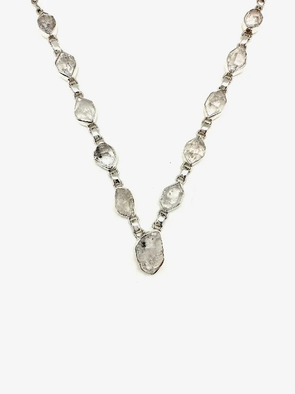 tech gemstone necklace-Herkimer Collar