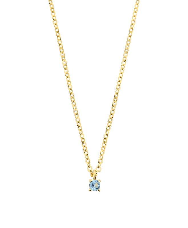 extravagant silver necklace-Rosa Necklace Blue 18ct Gold Plated