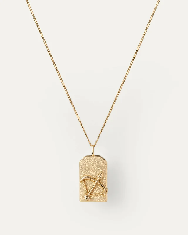 chiseled monogram necklace-The Sagittarius Zodiac Pendant Necklace