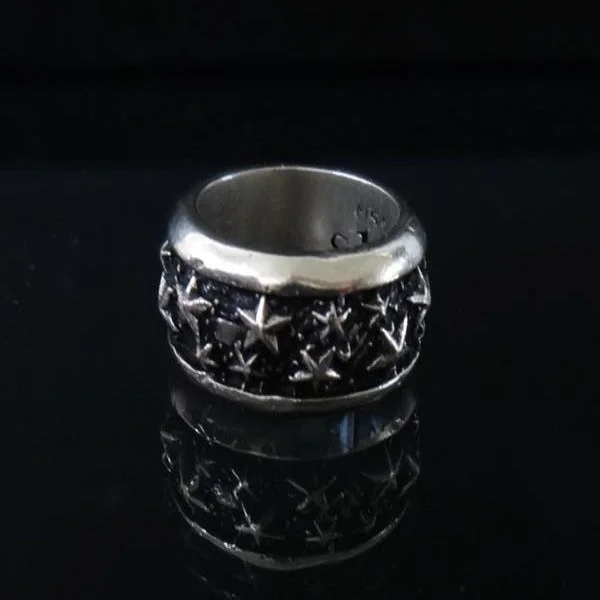 silver coil ring-Star Out