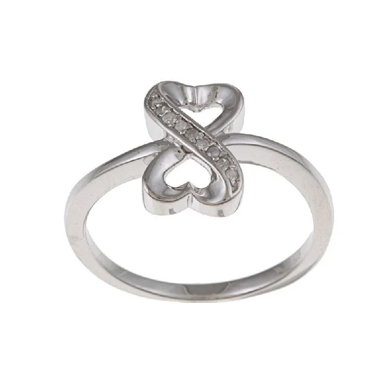 lustrous gold ring-Sterling Silver Diamond Accent Fashion Ring