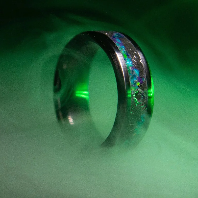 raw turquoise ring-The Area 51 Glowstone Ring