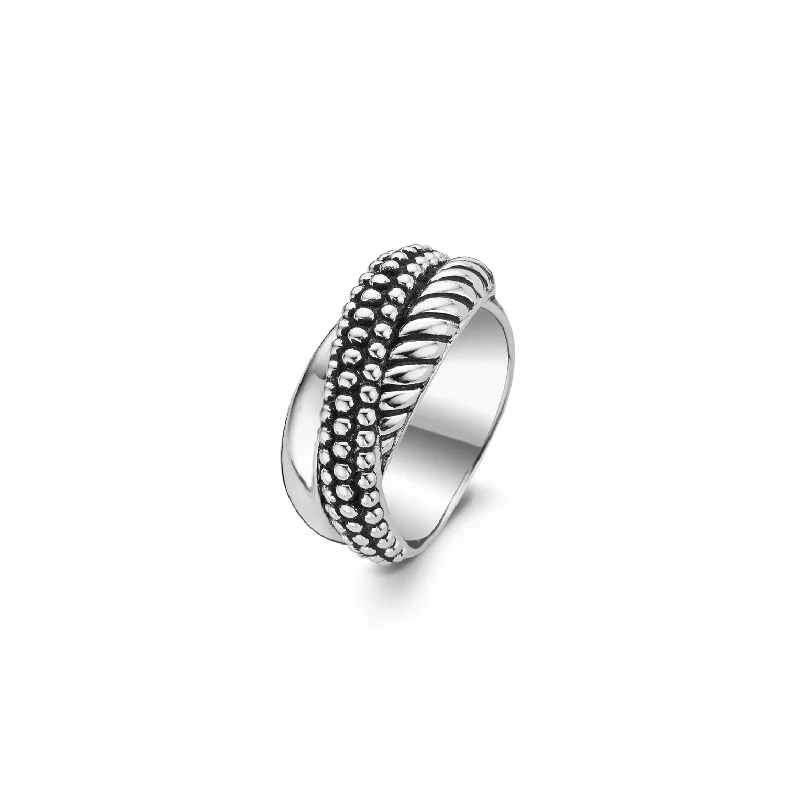 gothic silver ring-TI SENTO Ring 1973SB