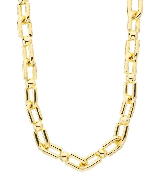 bronze chain necklace-Tuva Bold Necklace 18ct Gold Plated