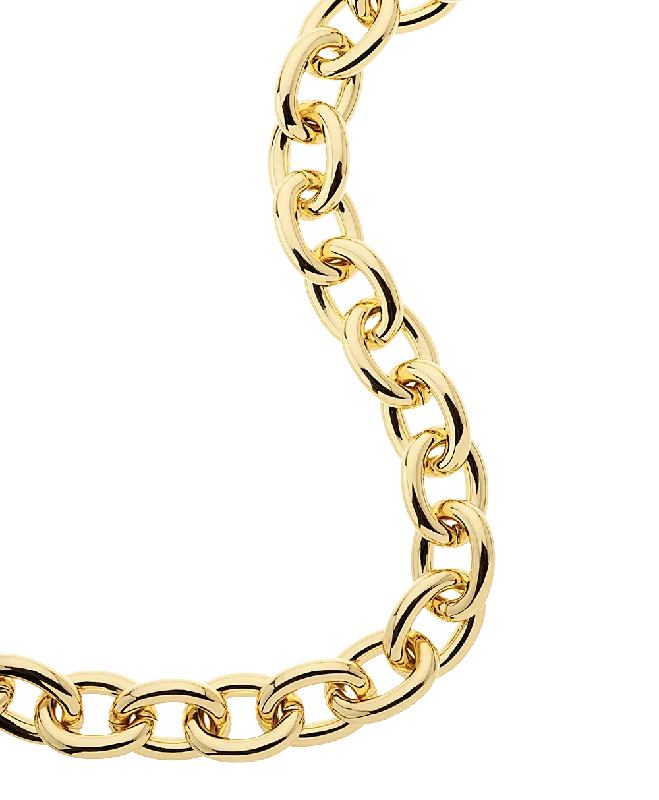 twist chain necklace-Viveca Necklace 18ct Gold Plated