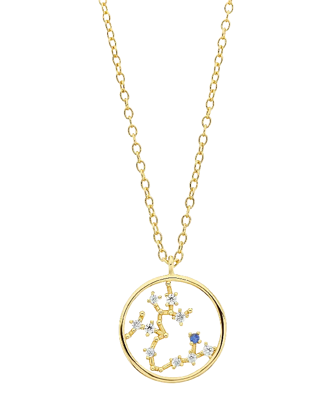 adaptable pendant necklace-Zodiac Necklace Sagittarius 18ct Gold Plated