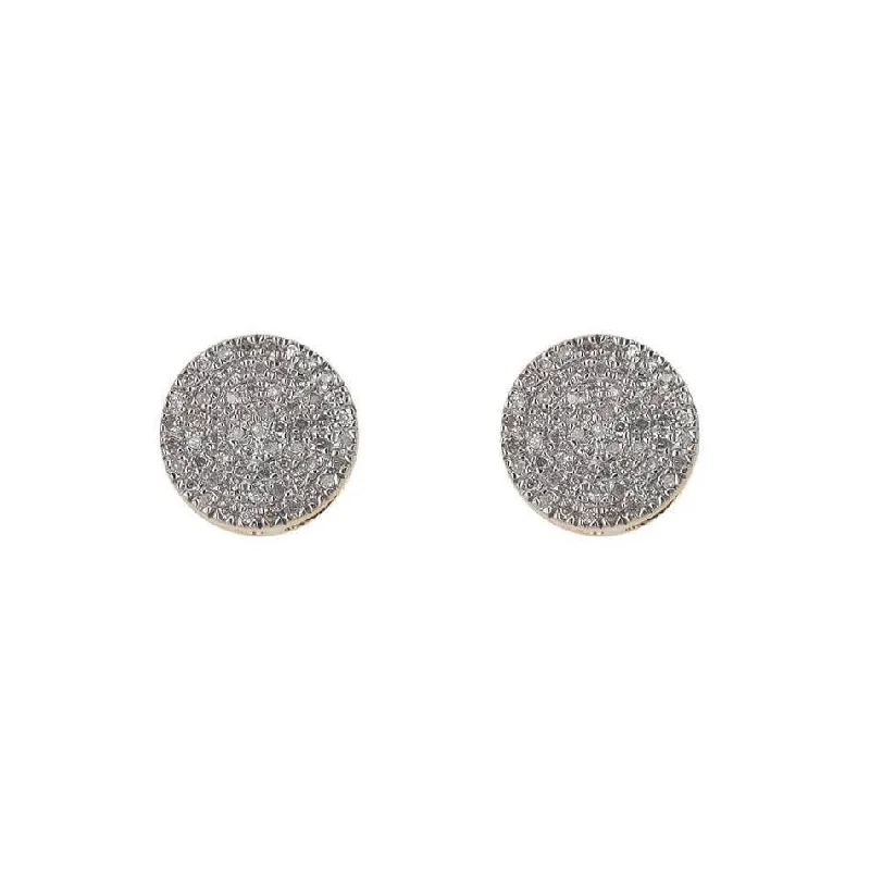 floral-inspired stud earrings-0.20CT Diamond Earrings