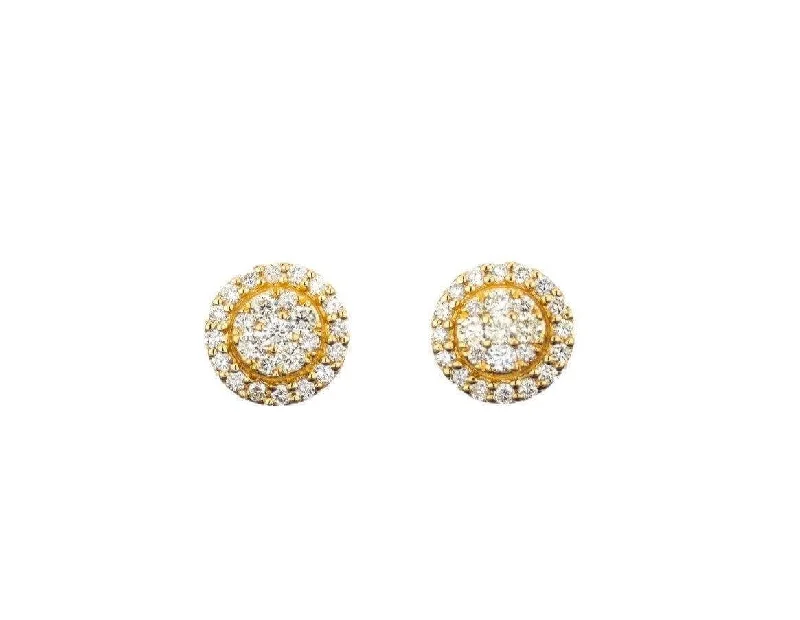 floral-themed drop earrings-0.73CT Diamond Earring