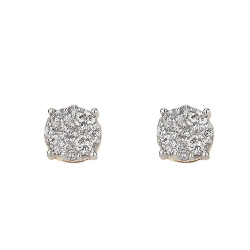 bronze stud earrings-0.98CT Diamond Earrings