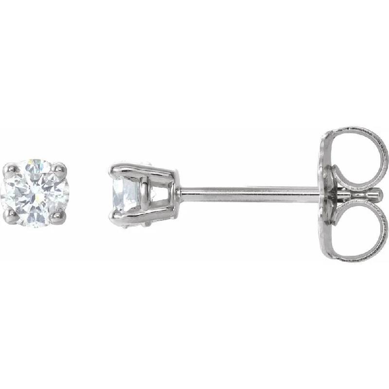 tech gemstone earrings-14k White Gold 1/5 CTW Diamond Stud Earring for Women