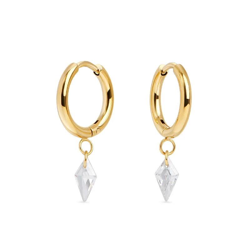 tech gold earrings-Astrid Huggie Earrings