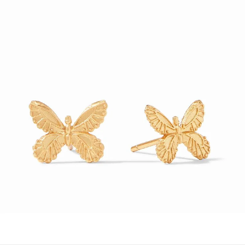 tech gold earrings-Butterfly Stud Earrings