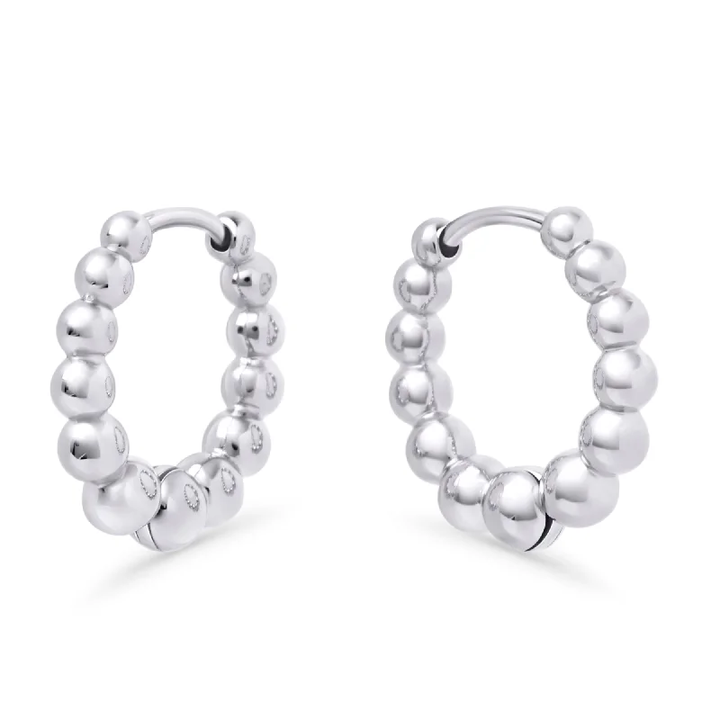 tech rivet earrings-Byza II Huggie Earrings