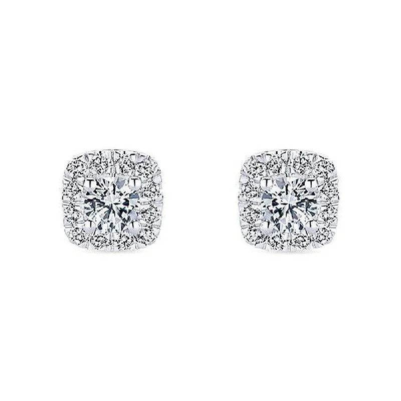 retro-style drop earrings-Diamond Stud Earrings