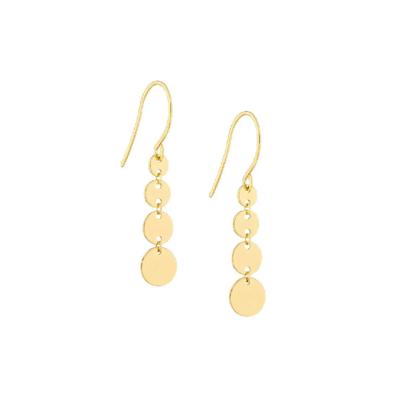 adaptable chandelier earrings-Disc Dangle Earrings