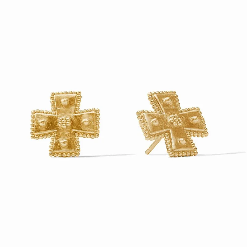 interlocked gold earrings-Malta Canterbury Studs