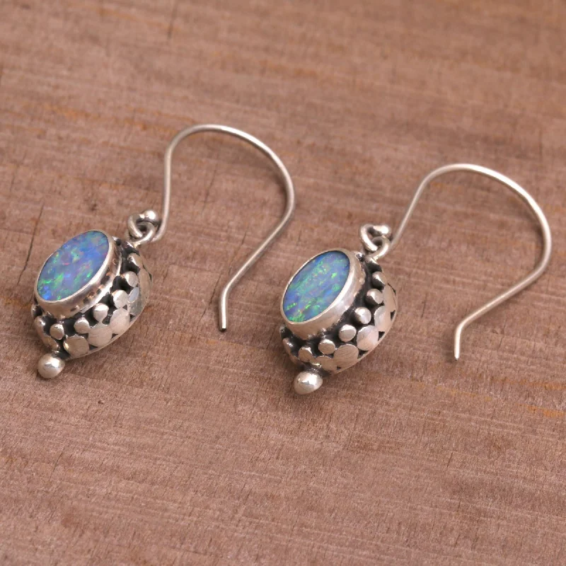 tech night earrings-Opal Dangle Earrings, 'Fairy Princess' (Indonesia) - 1.2L*0.3W