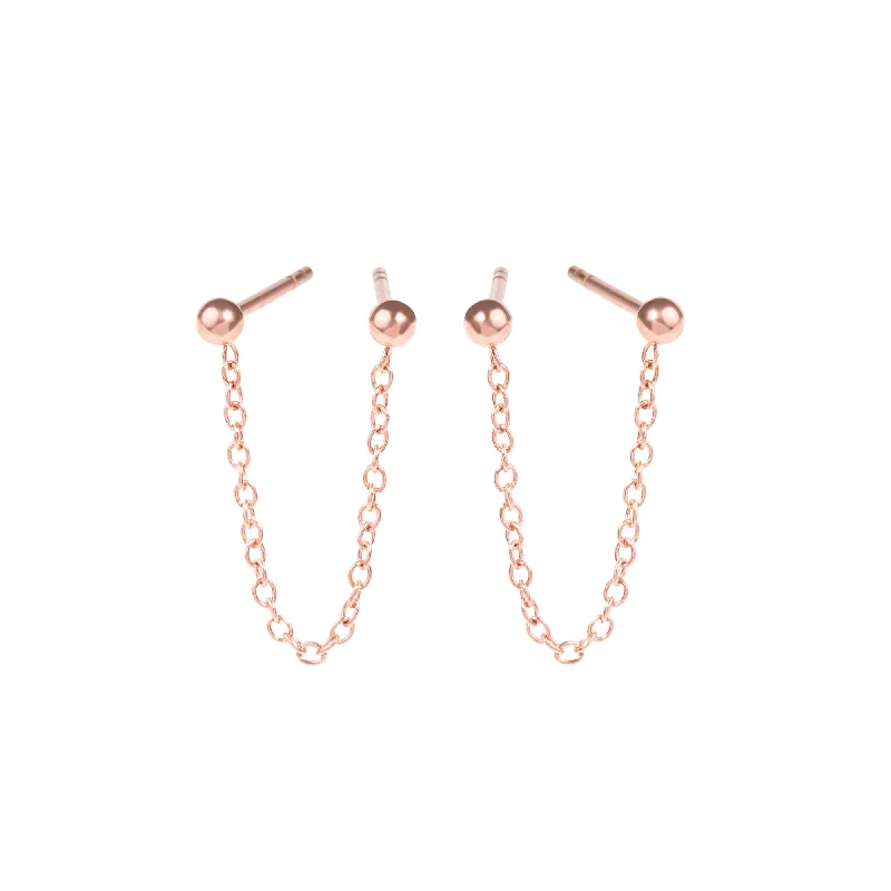 rose gold interlocked earrings-Zoe Stud Earrings